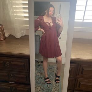 AEO LONG SLEEVE SHIFT DRESS